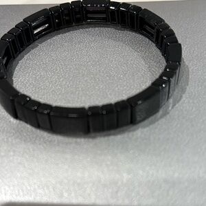 Glossy black  Stretch Bracelet